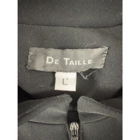 De Taille Womens Size L Fill Zip Jacket Black Long Sleeve Casual Outdoor - Picture 6 of 8